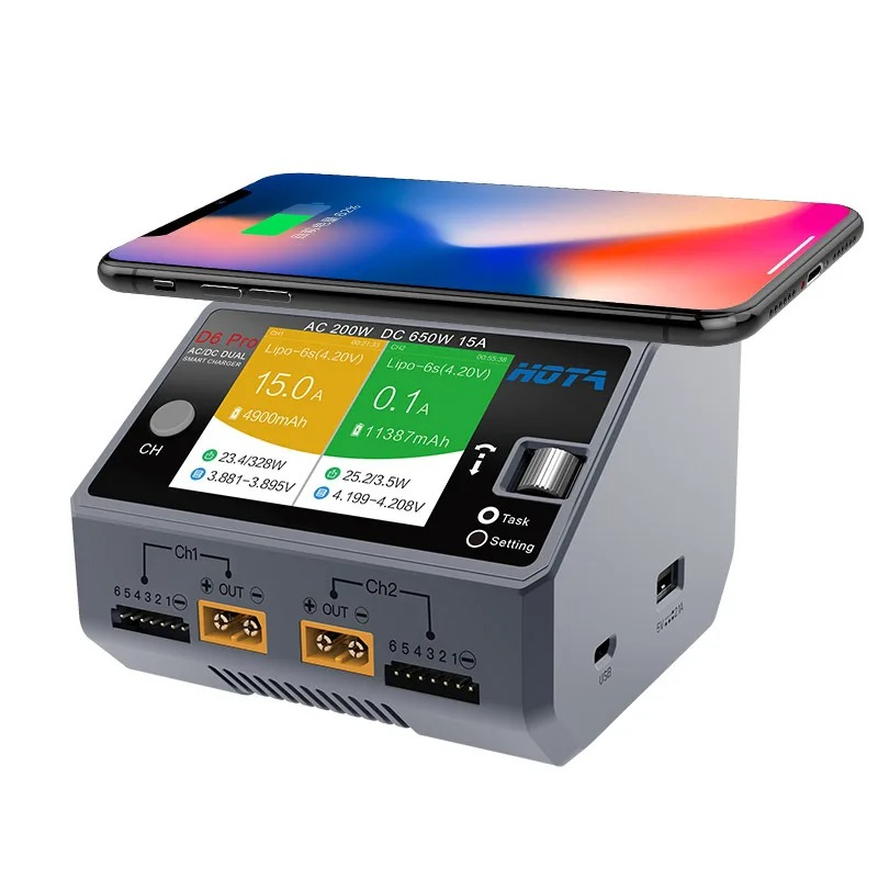 D6 Pro 블랙 AC 200W DC 2x325W 15 - Hota D6 Pro Dual Lipo Charger 리뷰 및 가격