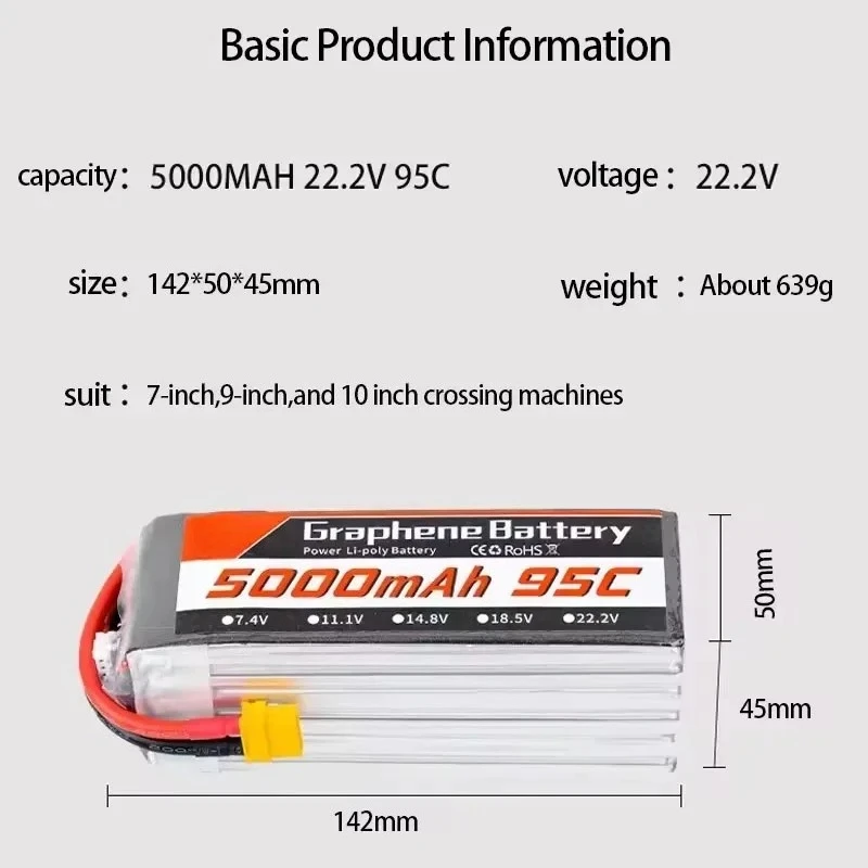 95C 22.2V 6S 5000mAh 리튬 폴리머 배터 - 6S Lipo Battery 22.2V 5000Mah 리뷰 및 가격